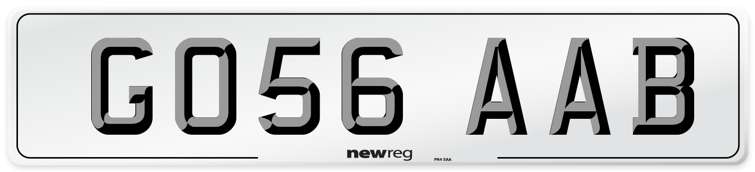 GO56 AAB Number Plate from New Reg